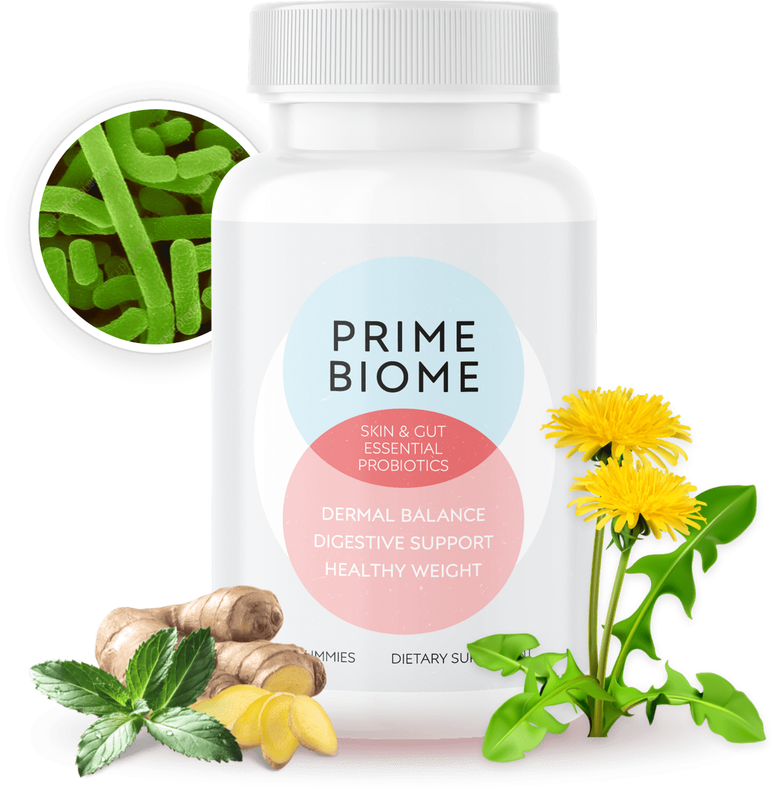 PrimeBiome supplement product packaging